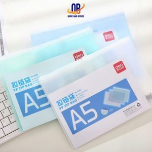 Túi hồ sơ khóa miết khổ A5 Deli 5589