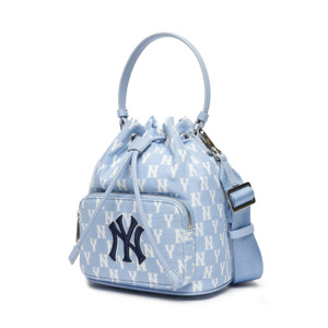 Túi MLB Monogram Jacquard Bucket Bag New York Yankees Black 3ABMS012N