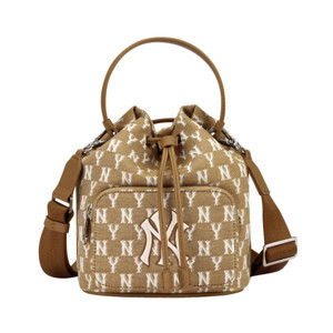 Túi MLB Monogram Jacquard Bucket Bag Beige 32BG34111-50B