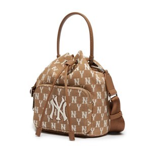 Túi MLB Monogram Jacquard Bucket Bag Beige 32BG34111-50B