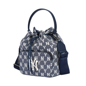 Túi MLB Monogram Jacquard Bucket Bag New York Yankees ‘Blue’ 32BG34111-50N
