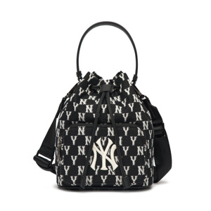 Túi MLB Monogram Jacquard Bucket Bag New York Yankees Black 3ABMS012N