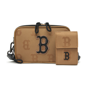 Túi MLB Monogram Nylon Jacquard Mini Crossbody Bag Boston Red Sox 3ACRS011N-43BGD