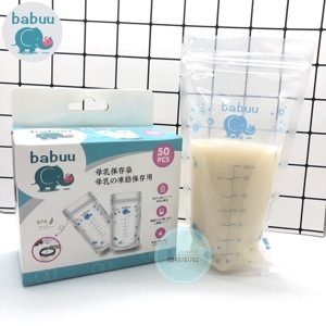 Túi trữ sữa mẹ Babuu - Hộp 50 túi 250ml