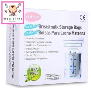 Túi trữ sữa Unimom Compact không BPA - 30 túi 210 ml