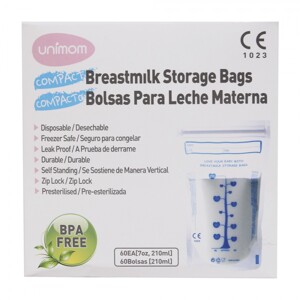 Túi trữ sữa Unimom UM870183 - 60c, 210 ml