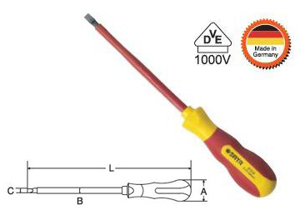 Tuốc nơ vít dẹp Sata 61315 - 6.5x150mm