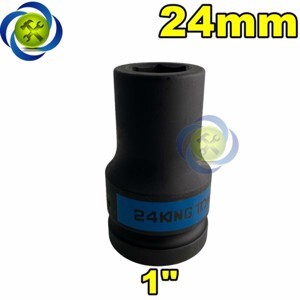 Tuýp 24mm 1 inch Kingtony 843524M loại dài 6 cạnh màu đen