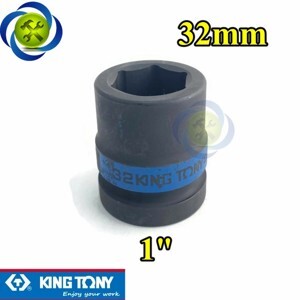 Tuýp 32mm loại 1 Inch ngắn màu đen 6 cạnh Kingtony 853532M