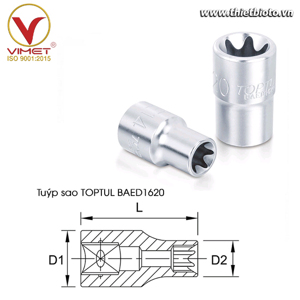 Tuýp bông dài Toptul BAED1620