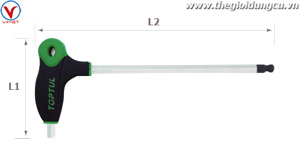 Tuýp chữ L một đầu lục giác một đầu bi Toptul 3mm AGCD0314