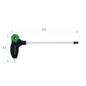 Tuýp chữ L một đầu lục giác một đầu bi Toptul 4mm AGCD0414