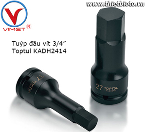 Tuýp đầu vít lục giác đen 3/4 inch Toptul KADH2414