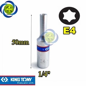 Tuýp sao E4 Kingtony 227504M loại 1/4 dài 50mm