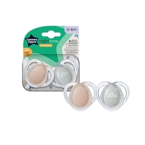 Ty ngậm dạ quang cho bé Tommee Tippee - 0-6 tháng, vỉ 2 cái