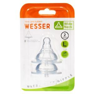 Ty thay bình sữa cổ rộng Wesser L