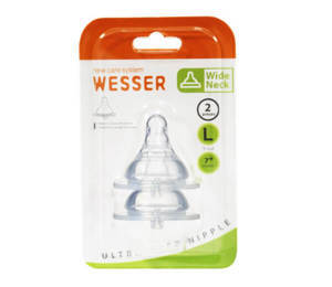 Ty thay bình sữa cổ rộng Wesser L