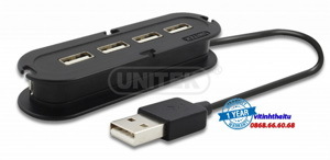 Bộ chia cổng usb 2.0 ra 4 cổng có sạc điện thoại chính hãng Unitek