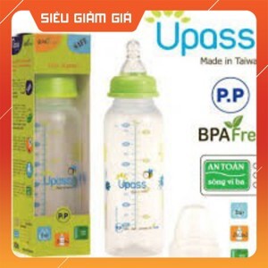 Bình sữa P.P cổ thường UPASS UP06801CL - 240ml