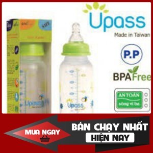 Bình sữa P.P cổ thường UPASS UP06801CL - 240ml