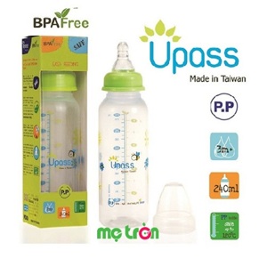 Bình sữa P.P cổ thường UPASS UP06801CL - 240ml