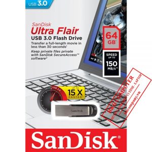 USB 3.0 SanDisk Ultra Flair CZ73 - 64 GB , 150 MB/s