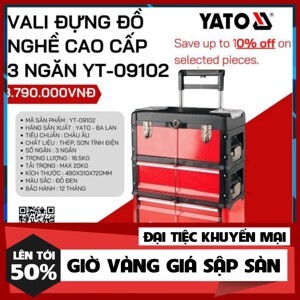 Vali đựng đồ nghề di động 3 ngăn Yato YT-09102