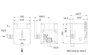 Van cảm ứng âm tường Toto DUE113UKV1