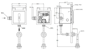 Van cảm ứng tiểu nam âm tường Toto DUE113UPEV1