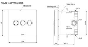 Van chuyển hướng Toto TBV02105B/TBN01001B