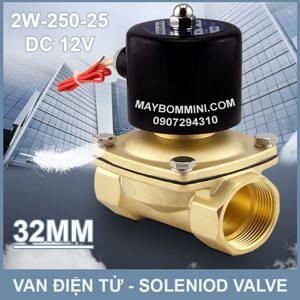 Van điện từ 2W-250-25 12V ren 32mm