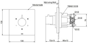 Van gật gù TOTO TBV02102B/TBN01101B