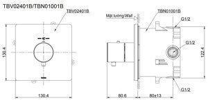 Van gật gù TOTO TBV02401B/TBN01001B