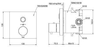 Van gật gù Toto TBV02405B/TBN01001B