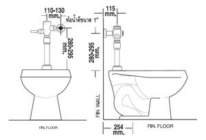 Van xả bàn cầu American A-5901