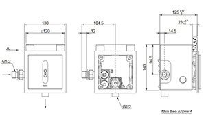 Van xả tiểu nam tự động Toto DUE115UPKV1