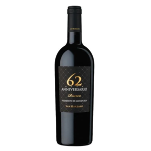 Vang đỏ 62 Anniversario Primitivo di Manduria 14,5% (Ý)