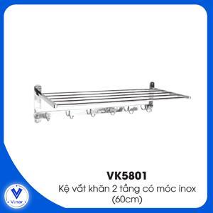 Vắt khăn inox 2 tầng Eco 304-VK5801 60 x 18 x 6 cm