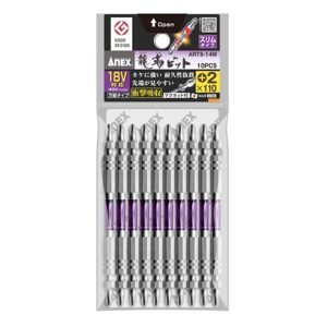 Vỉ 10 mũi vít 2 đầu +2x110mm Anex ARTS-14M+2x110