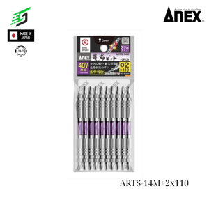 Vỉ 10 mũi vít 2 đầu +2x110mm Anex ARTS-14M+2x110