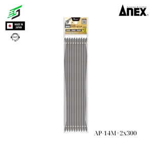 Vỉ 10 mũi vít 2 đầu +2x300mm Anex AP-14M+2x300