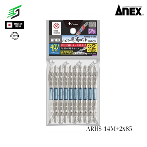 Vỉ 10 mũi vít 2 đầu +2x85mm Anex ARHS-14M+2x85