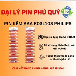 Vỉ 10 viên pin Philips LongLife AAA R03L10S/97 - 1,5V