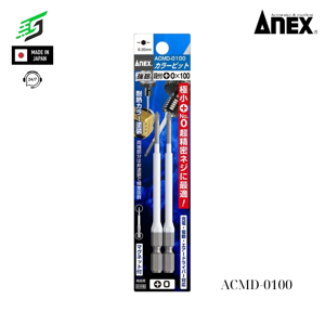 Vỉ 2 mũi vít 1 đầu Anex ACMD-0100