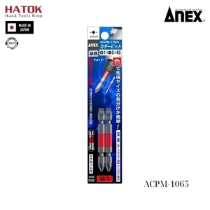 Vỉ 2 mũi vít 2 đầu +1-5x65mm Anex ACPM-1065