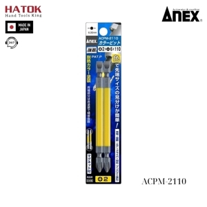 Vỉ 2 mũi vít 2 đầu +2-6x110mm Anex ACPM-2110