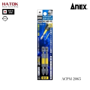Vỉ 2 mũi vít 2 đầu +2-6x65mm Anex ACPM-2065