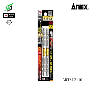 Vỉ 2 mũi vít 2 đầu có từ tính Anex ARTM-2110