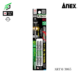 Vỉ 2 mũi vít 2 đầu có từ tính Anex ARTM-3065