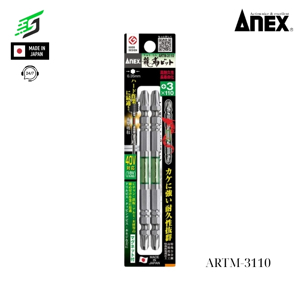 Vỉ 2 mũi vít 2 đầu có từ tính Anex ARTM-3110